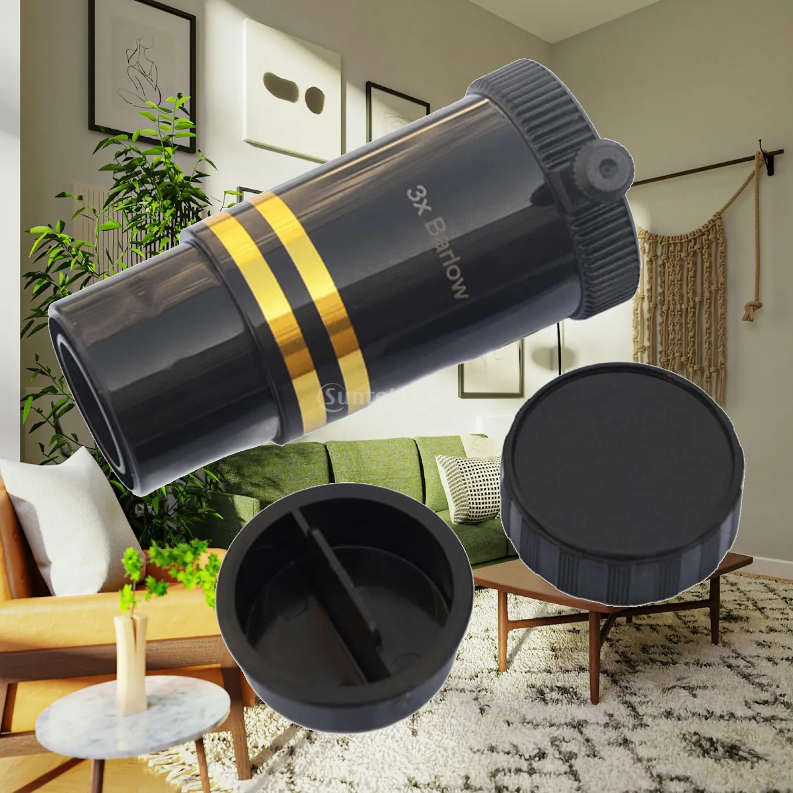 1.25 Inch Barlow Lens 3X Telescope Eyepiece Accessory FMC Fully Multi Coated Green Film Achromatic Optical Glass Portable