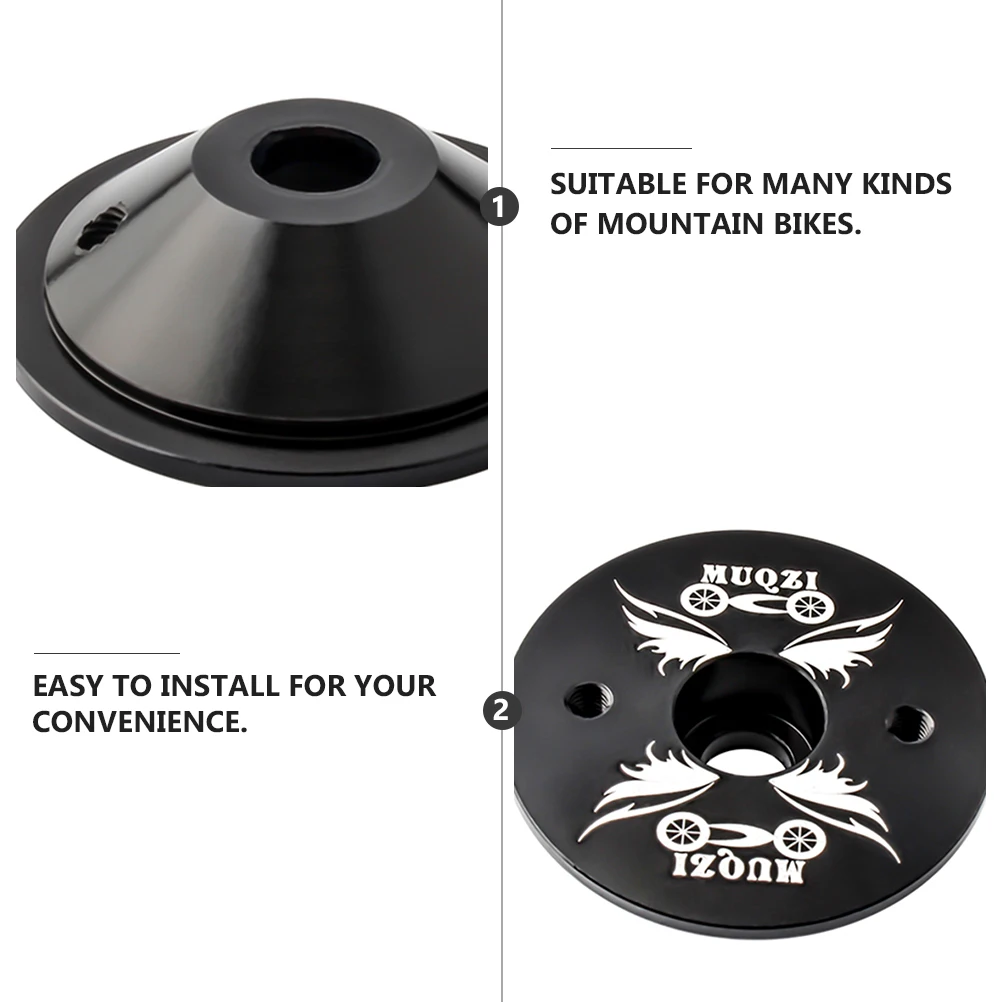 

Stem Bike Headset Stem Cap Kit Black Stopwatch Seat Durable Lightweight Compatible Bikes Bike Headset Cap