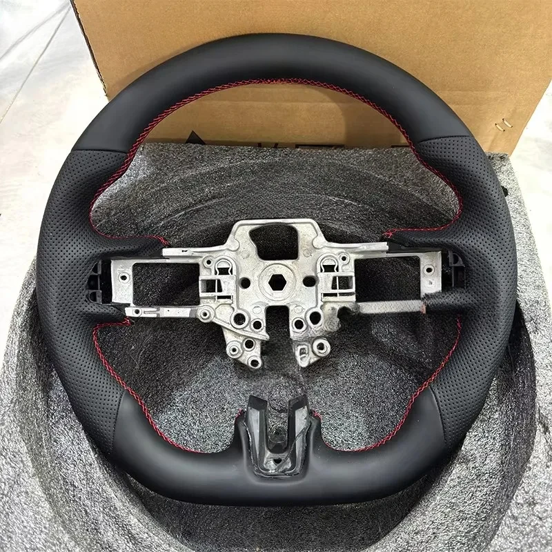 For Ford Carbon Fiber Flat Sport Steering Wheel Perforated Design Fit Raptor 2015-2023 Upgrade