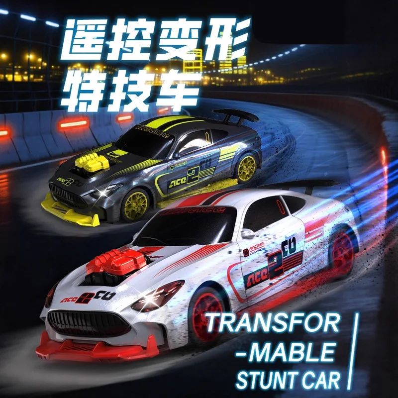 

New Remote Controlled Transformable Drift Car 2.4g High-Speed Racing Transformable Tail Wing Boy Toy Off-Road Stunt Car Model