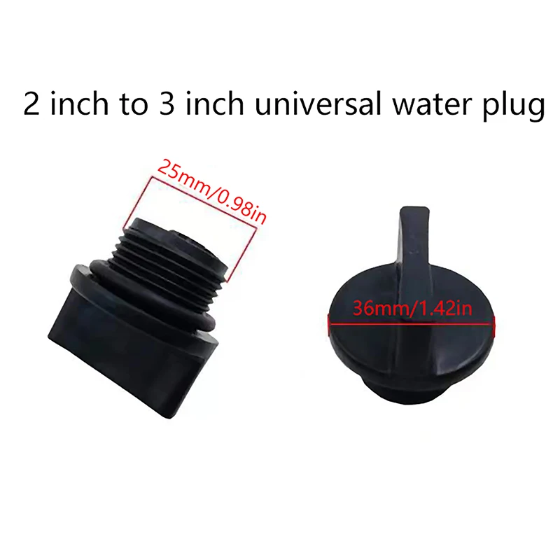 Gasolina Water Pump Plugging Acessórios, Universal Plug, 3 ", 2", 5pcs
