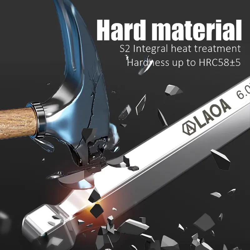 1PCS LAOA S2 Streight Precision Socket Hex Screwdriver Magnetic Screwdriver Screw Bit Repair Tool