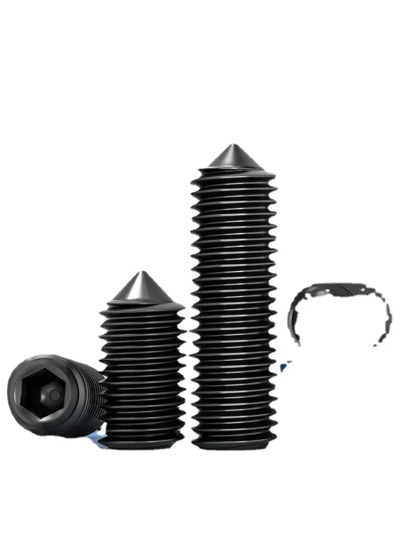 100pcs Hex Hexagon Socket Set Screw Cone All Cup Point Grub  M3 M4 M5 M6    Bolt DIN914 12.9  Grade Black