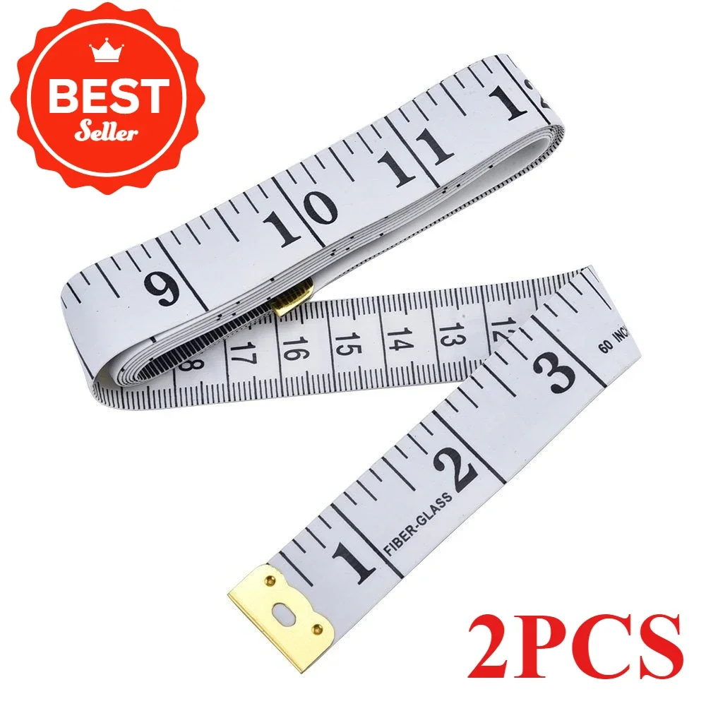 2pcs 2m*2cm Tape Length Soft Ruler With Tool Dimension Tailor Specific Inch Height Clothes Measure Three Dimensions Outdoors Sup