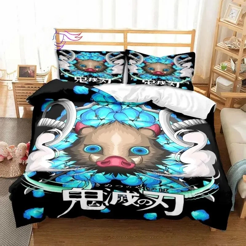 

Hashibira Inosuke Anime Demon Slayer Bedding Set Single Twin Full Queen King Size Bed Set Aldult Kid Bedroom 3D Print