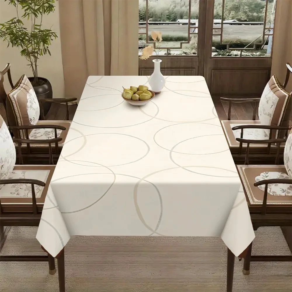 VIKAMA Wabi-Sabi Style Tablecloth New Chinese-Style Wabi-Sabi Living Room Dining Area Crafting a Zen-Inspired Natural Ambiance
