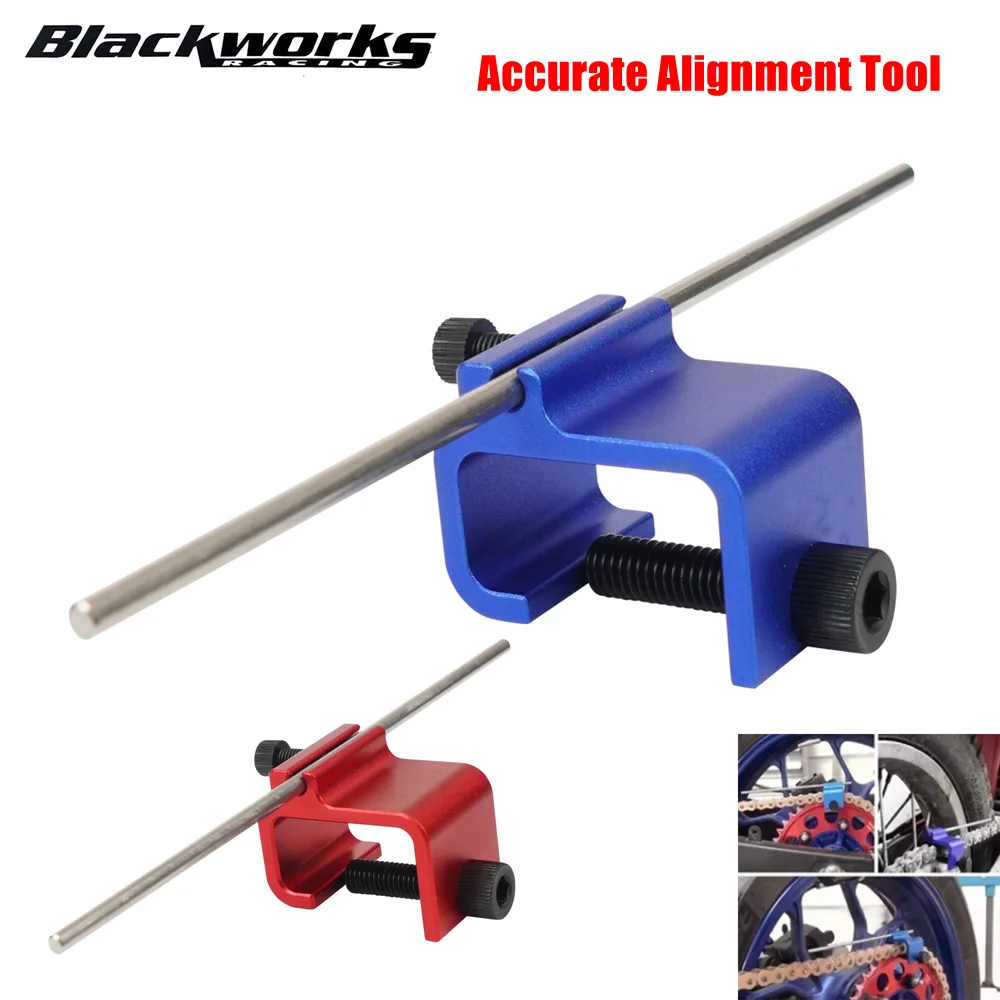 Motorcycle Chain Alignment Tool Quick Accurate Alignment Tool Aluminum for Motor Scooter Sprocket Sport Dirt Bike ATV Repair
