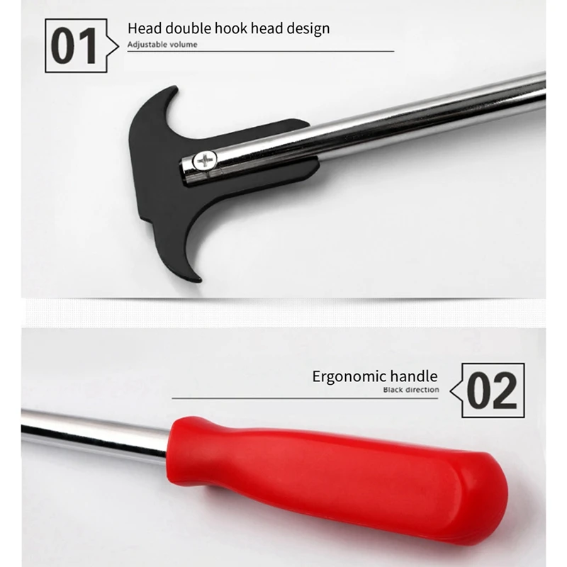 Crochet de joint d'huile, outil de démontage de joint d'huile, tournevis de joint d'huile à Double tête, crochet de joint d'huile, clé de joint d'huile, poignée noire Durable