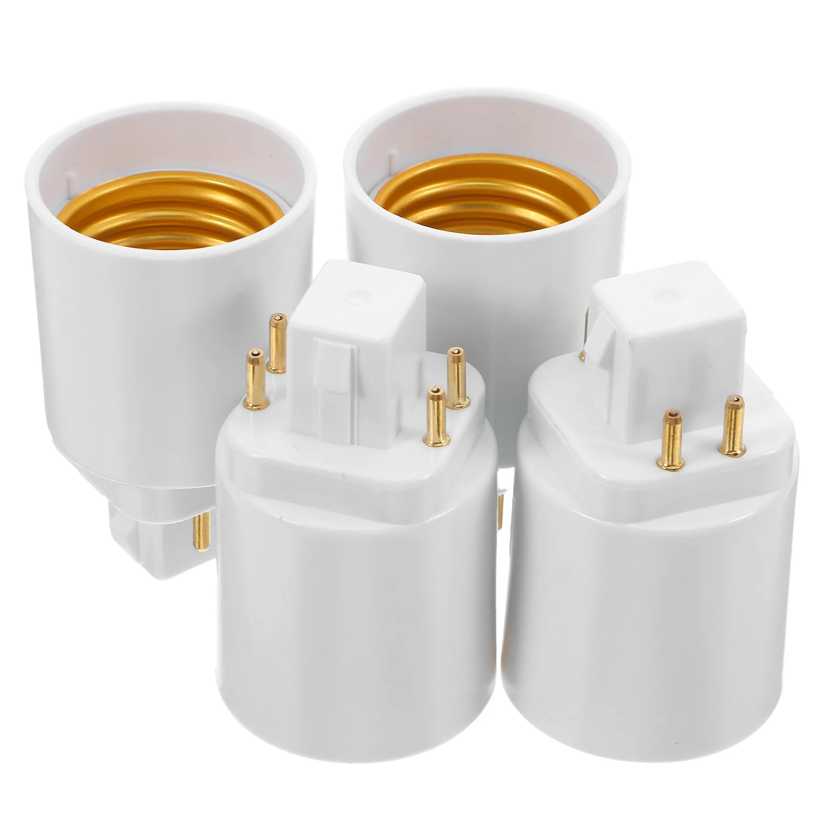 4pcs To E27 Light Bulb Adapter Socket Converter Lamp Base Holder For Led Bulbs Compact Design Overheat Protection Diy