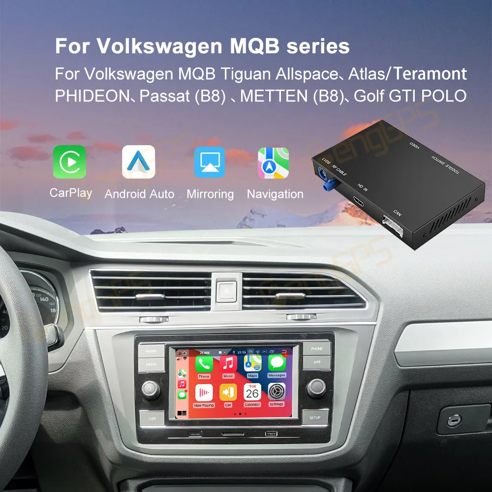 Linux Wireless Carplay Android Auto For Volkswagen Tiguan Passat Golf with Mirror Link AirPlay Car Play HiCar FM DSP WIFi GPS