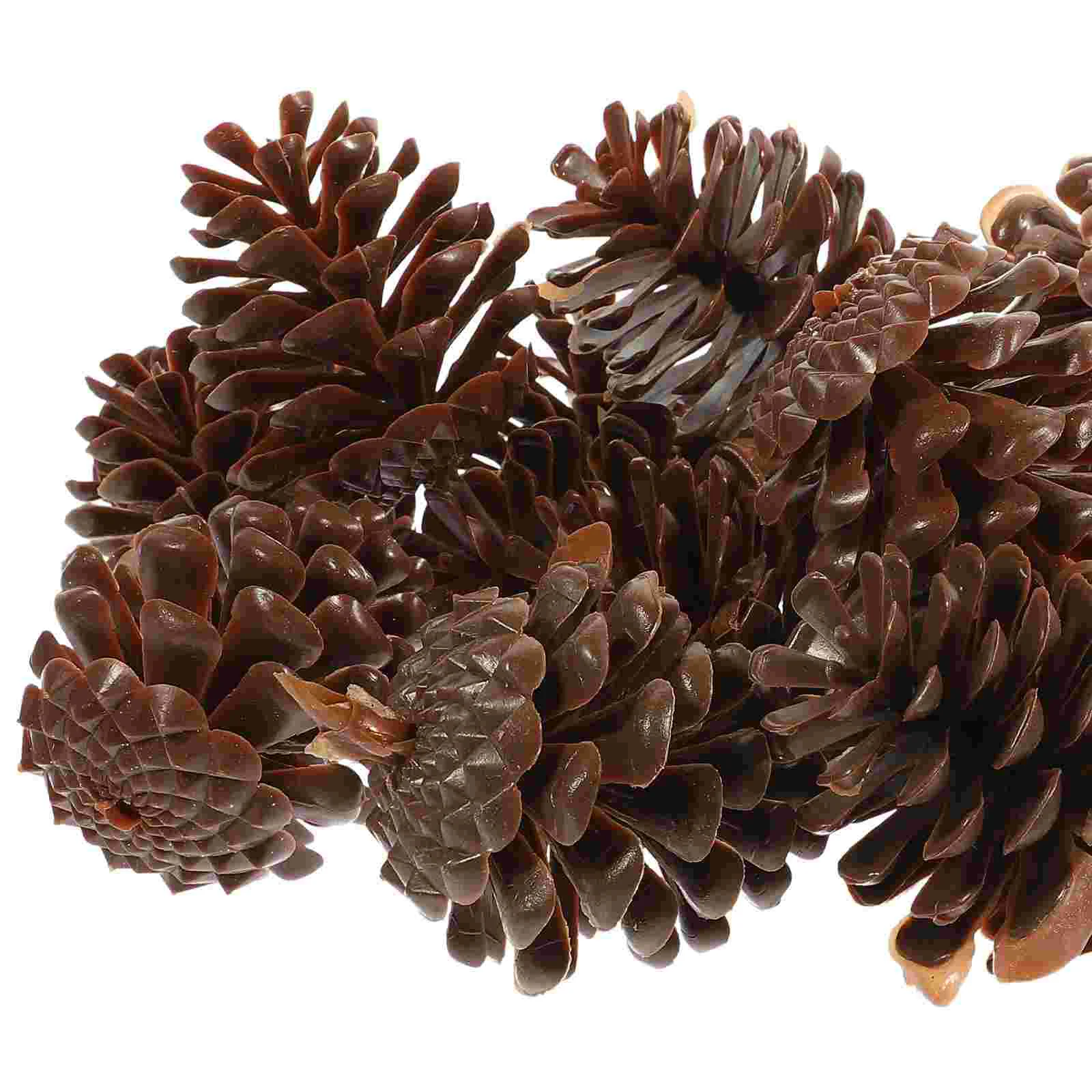 

30 Pcs Christmas Tree Decorations Plastic Imitation Pine Cone Cones Coffee Artificial Crafts