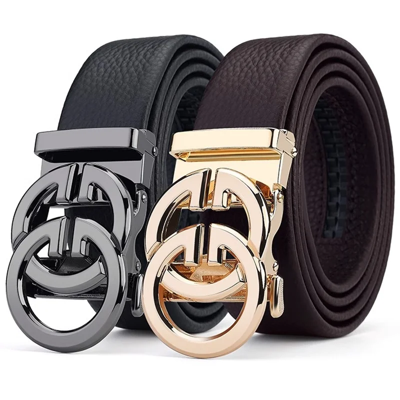 Cinturón GG para hombres, cinturones para hombres de negocios, cinturones de cuero de diseñador famoso de marca de lujo para mujeres, correa para pantalones vaqueros con doble hebilla G de alta calidad
