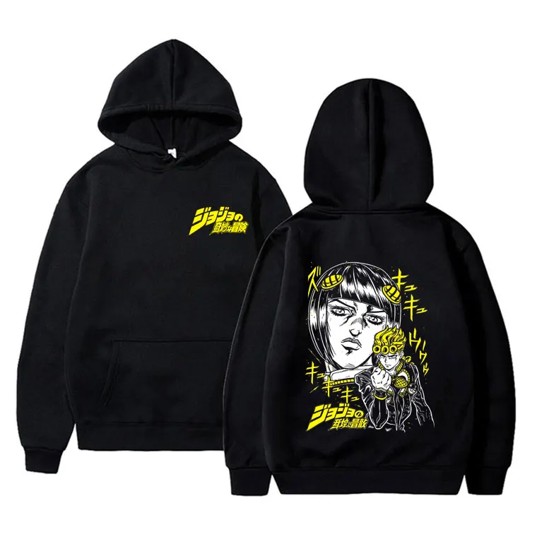 

Anime Jojo's Bizarre Adventure Bruno Bucciarati Giorno Giovanna Graphic Hoodie Fans Gift Men Fashion Manga Oversized Sweatshirt