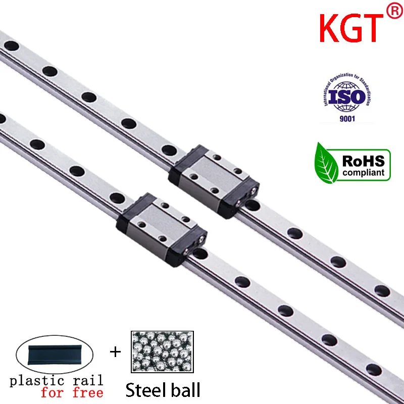KGT linear Guide rail MGN7 MGN12 MGN15 MGN9 Block  Rail Carriage Cnc 3d Printer Part Miniature Bearings linear rail router