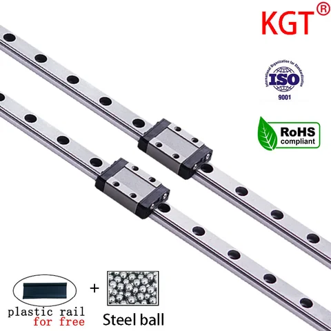 KGT 선형 가이드 레일 MGN7 MGN12 MGN15 MGN9 블록 레일 캐리지 Cnc 3d 프린터 부품 소형 베어링 선형 레일 라우터