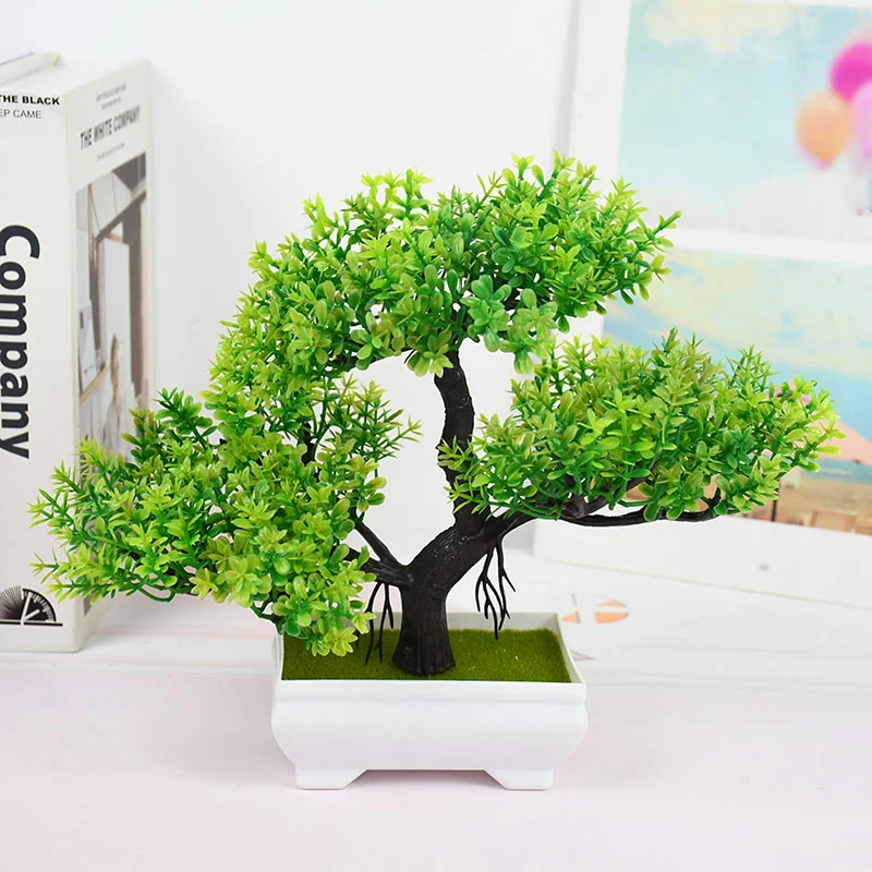 Artificial Mini Bonsai Potted Small Tree Fake Plant Ornament
