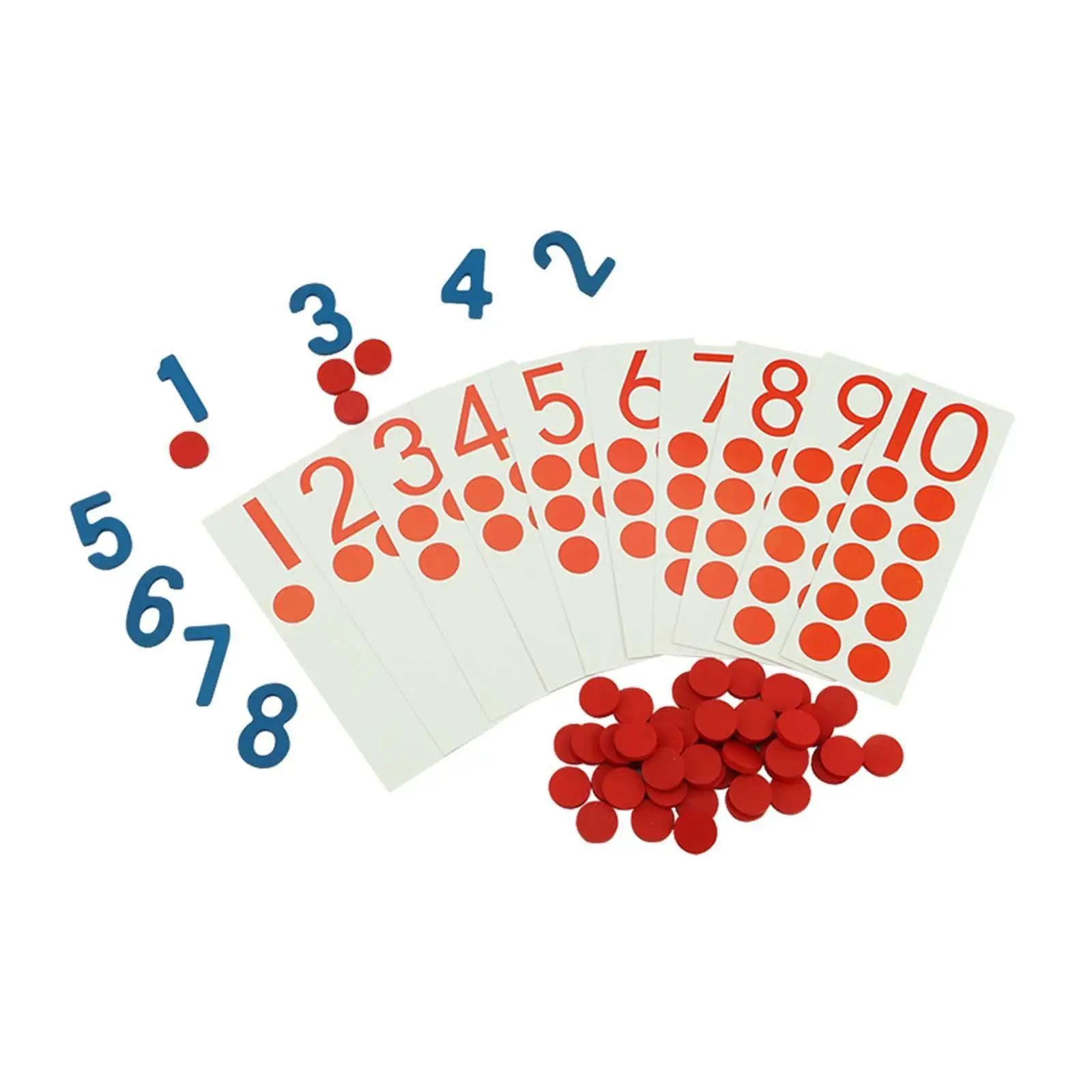 Math Learning Cards Manipulatives Games Tools Early Learning Counting Toys Math Games for Ages 3-5 Kids Boys Girls Toddlers Gift
