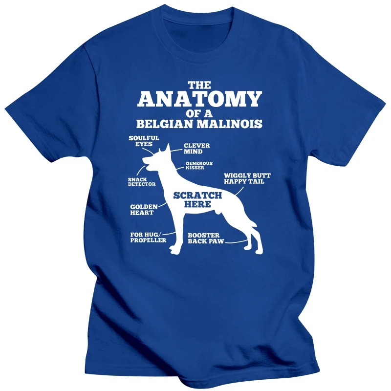 Funny The Anatomy Of A Belgian Malinois Dog lover T Shirt Graphic Cotton Streetwear Short Sleeve O-Neck Harajuku Hip Hop T-shirt