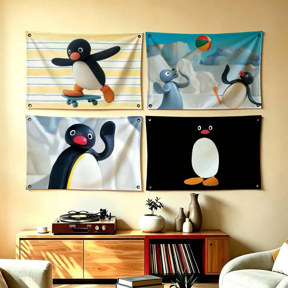 Switzerland Classic Cartoon Pingu  Flag Suitable For Party Club Outdoor Interior Wall Decoration Banner Fans Gift