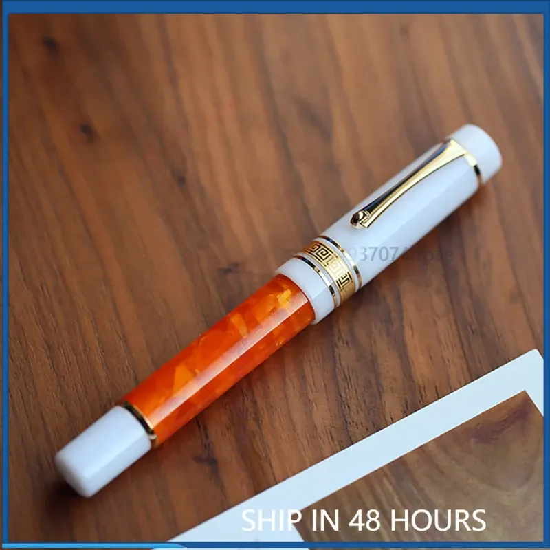 For MAJOHN M400 Fashion Fountain Pen Color Pattern Resin Body Universal Writing Calligraphy Practice Gift Pen