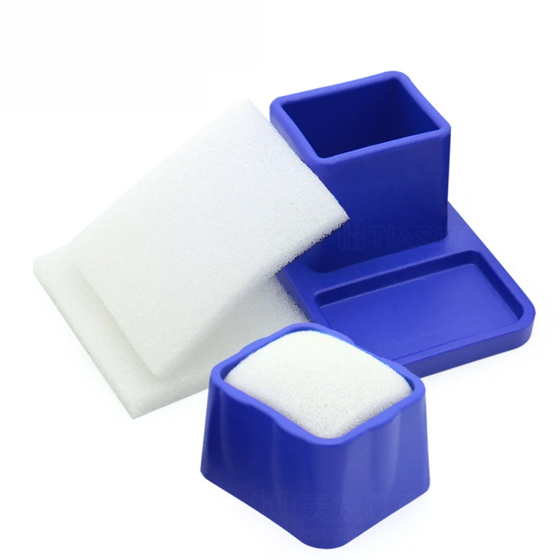 Dental Endo File Clean Stand Holder Autoclavable Sponge With Instrument Cleaning Foam Root Canal Drills Block