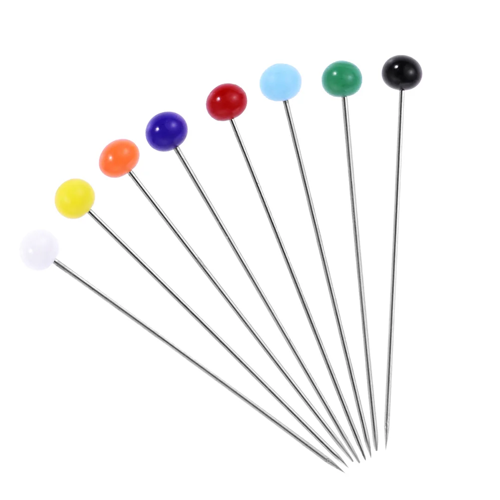 

250pcs Glass Head Multicolor Sewing Pin for DIY Sewing Crafts (4mm Head + 34mm Pin) Glass Head Pins Glass Head for Sewing