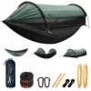 Anti-Rollover Field Research Hammock with Integrated Sunshade & Mosquito Canopy