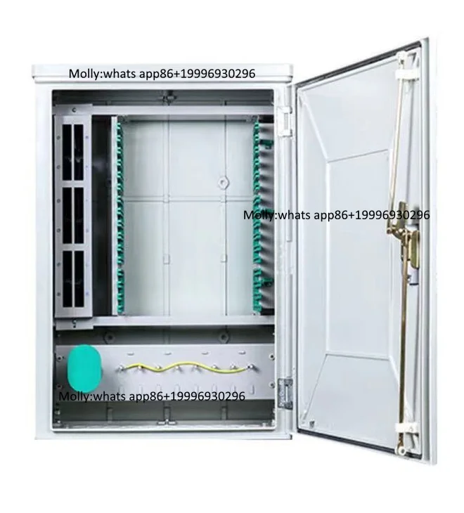 APT Full Loaded Outdoor PC+ABS Fiber Optic Cabinet for FTTH 96/144/288/576 Cores Patch Panel 4G/3G/IP Network Compatible 1 Year