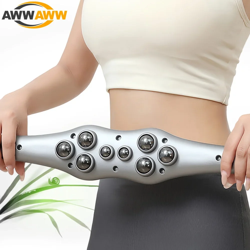 

Multi-Functional Roller Magnetic Ball Massage Stick, Lymphatic Drainage Massager for Body Shaping, Waist Back Leg Massage Relax