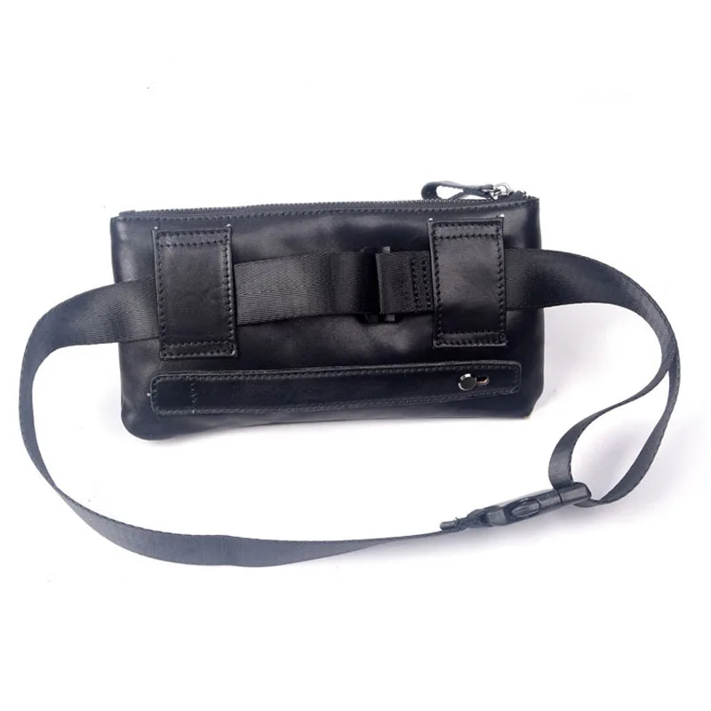 Men's Genuine Leather  Waist Bag Vintage Sling Chest Bag  Messenger Shoulder Purse Pouch Fanny Pack  Belt Bags  Business Clutch
