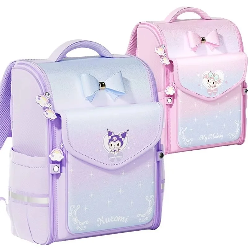 1-6 Grade Sanrio Kuromi Hello Kitty Anime Large Capacity Children Backpack Schoolbags Student Cartoon Shoulder Bag Travel Gifts