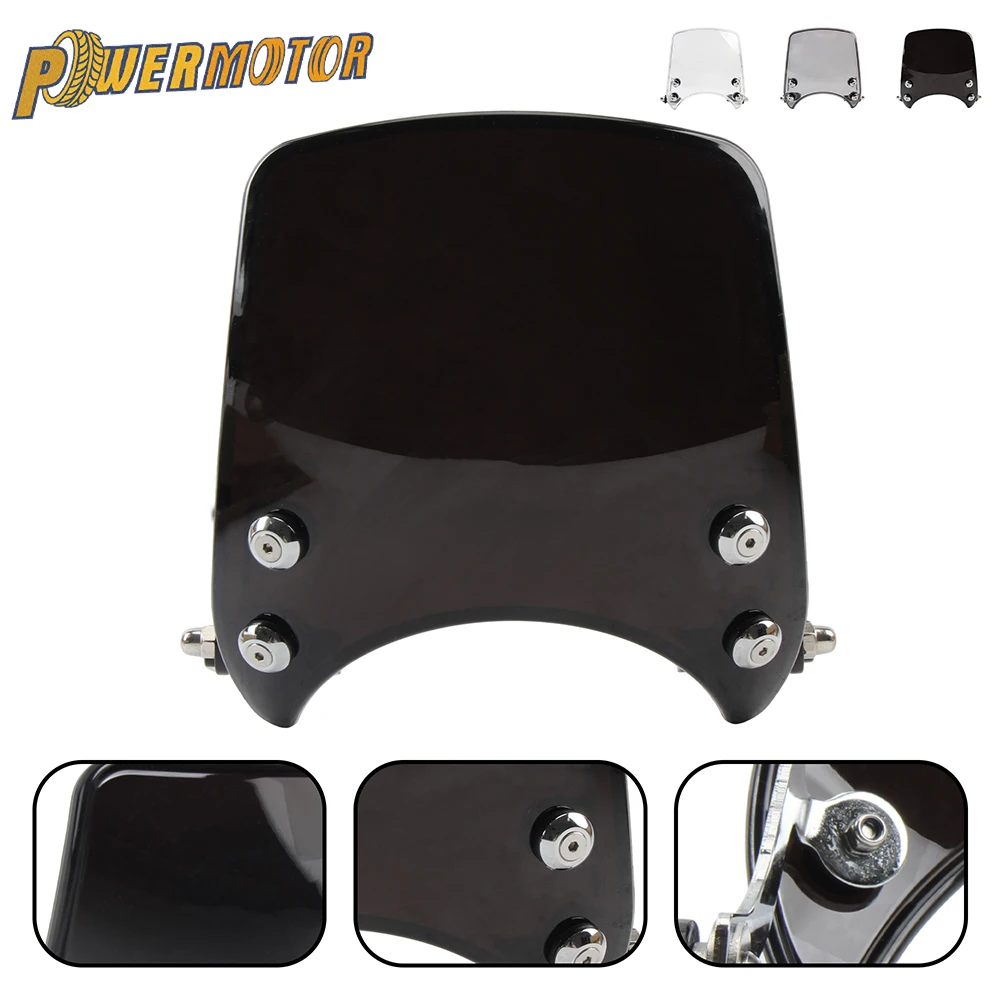 Universal Motorcycle Windshield Adjustable Wind Deflector For Harley 1200 XL883 XL1200 2004 2019 Modified Accessories