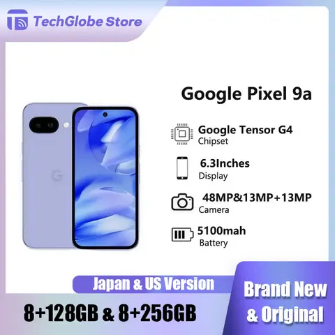 Google Pixel 9a 5G Phone 6.3inch Pixel9a pOLED 120Hz 5100mAh Google Tensor G4 Titan M2 8G RAM 128GB 256GB Original Smartphone