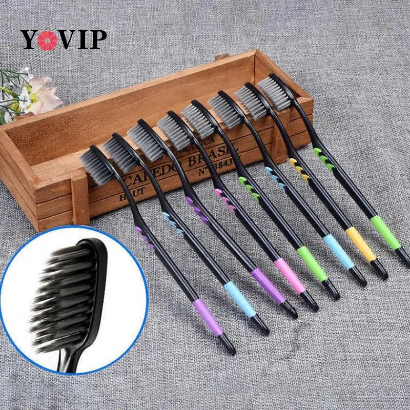 10PCS Natural Bamboo Tooth Brush Set Soft Bristle Toothbrush Charcoal Teeth Eco Bamboo Toothbrushes Dental Oral Care