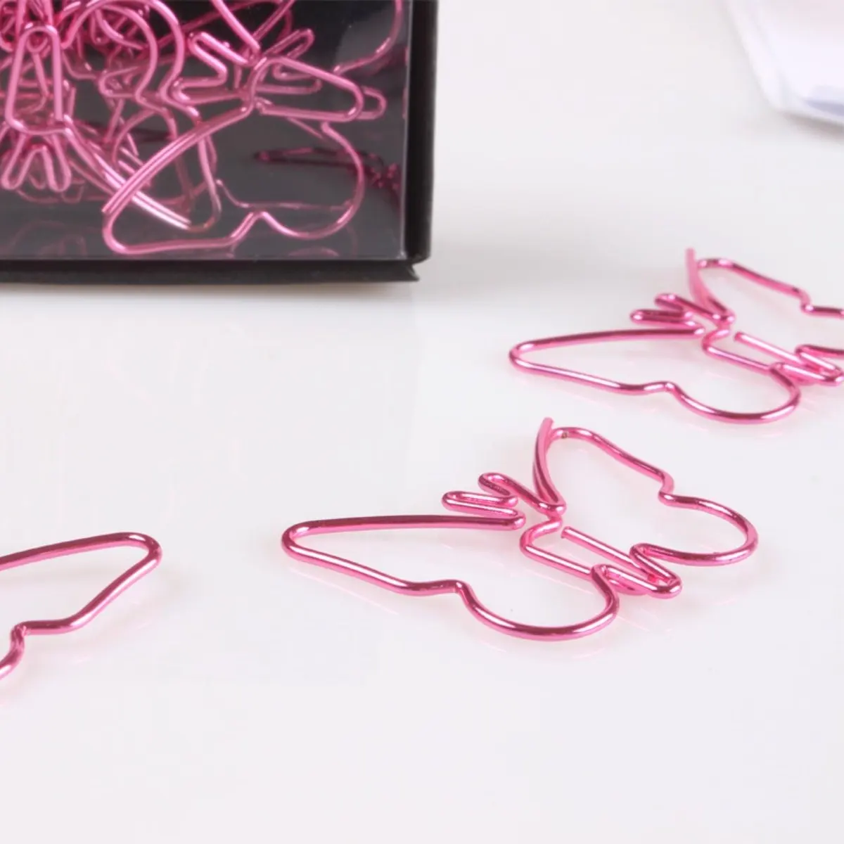Pink Butterfly Clip Papelaria, Escola Suprimentos Presente
