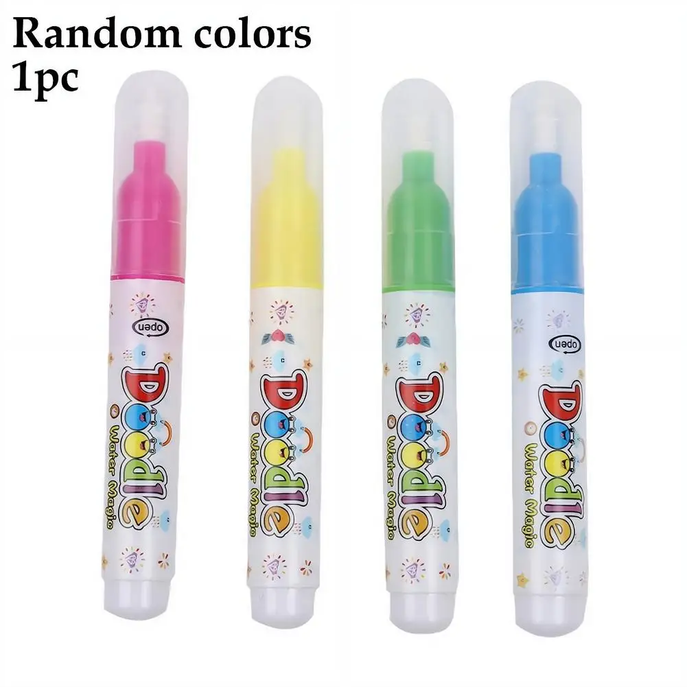 1/4PCS Reusable Magic Water Pen For Water Drawing Book, No-Mess Drawing and Coloring Refillable Water Pen Magic Water Paintbrush