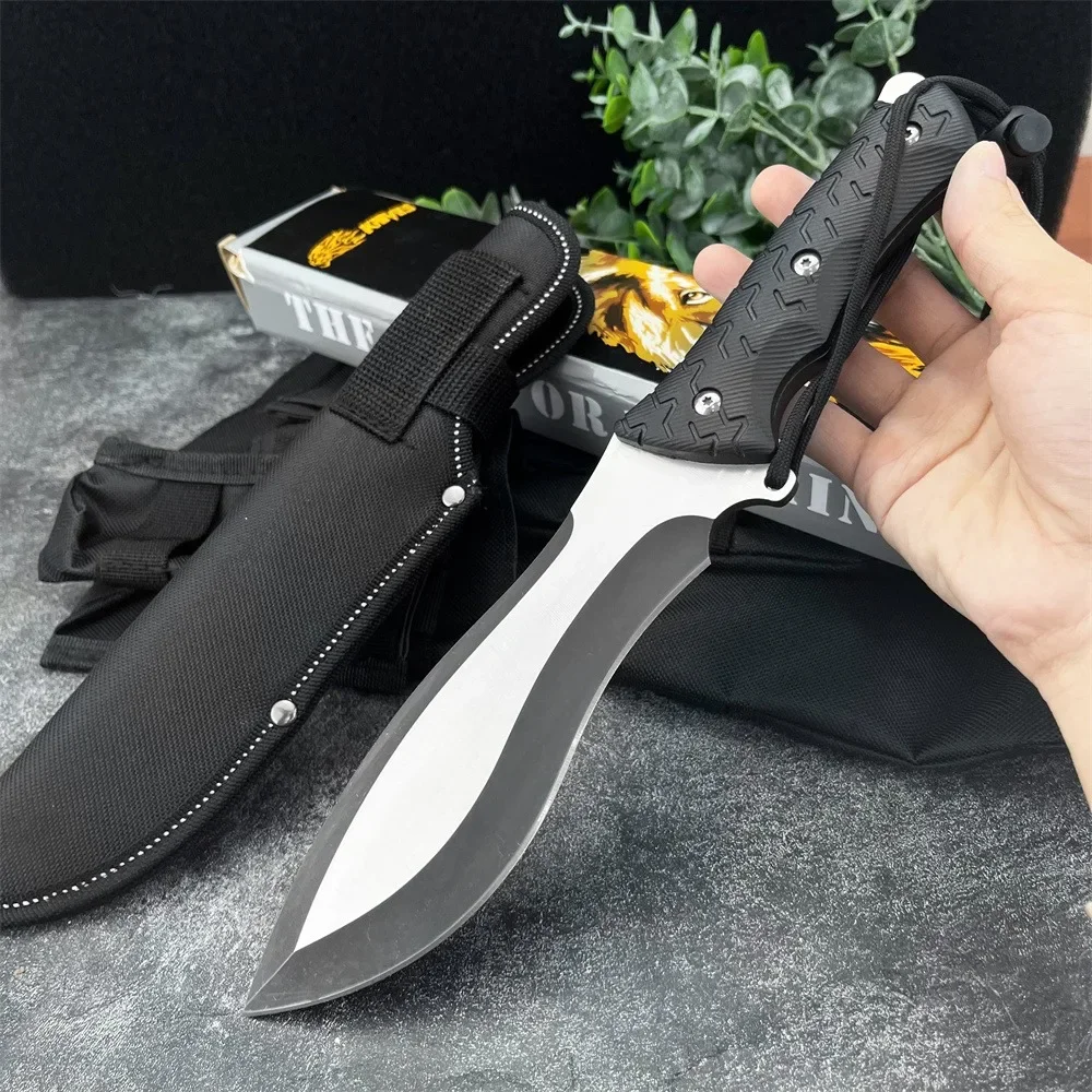 

Military Grade Survival Knife with 7CR13MOV Stainless Steel Blade for Outdoor Adventure Camping and Hiking