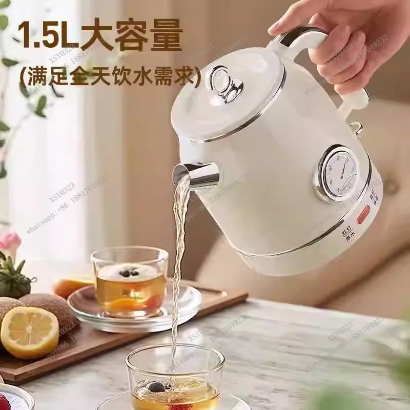 Retro Electric Kettle 304 Stainless Steel Auto Shut Off Water Boiler with Keep Warm Function