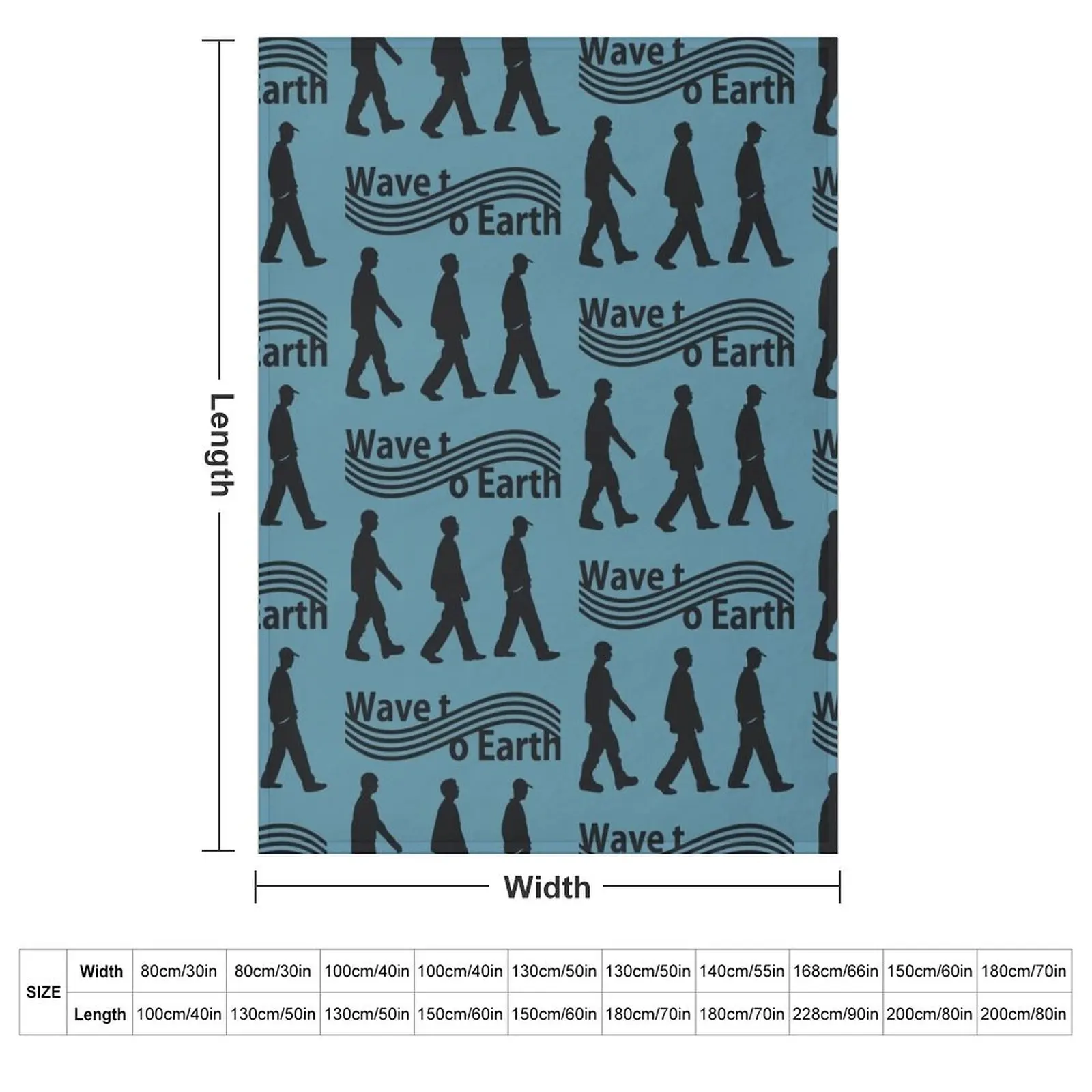 Wave to Earth - Black Stencil Throw Blanket Luxury Thicken Large Decoratives Warm bed plaid Blankets For Bed Blankets