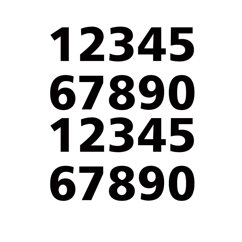 Jpct Telephone Number Car Supplies Vinyl Die-cutting Number Fluorescent Neon Light Sticker For All Cars Waterproof Sunscreen