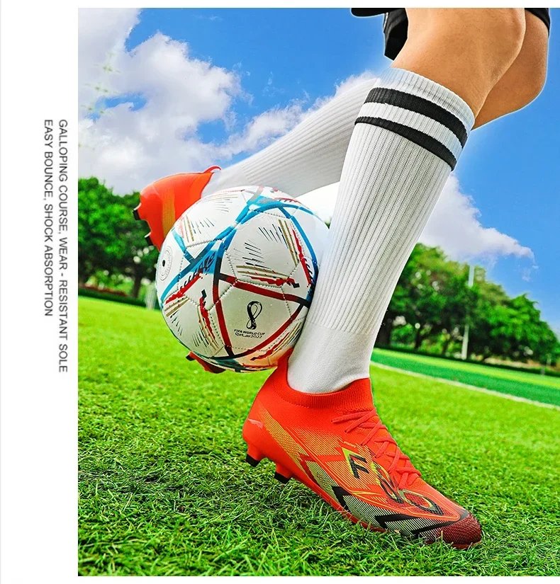 Neue Herren Fußballschuhe FG Ultraleichte Fußballstiefel Outdoor-Trainingsschuhe Fußballspiel Lange Stollen Rutschfeste Stollenschuhe Dropshipping – Detail 19