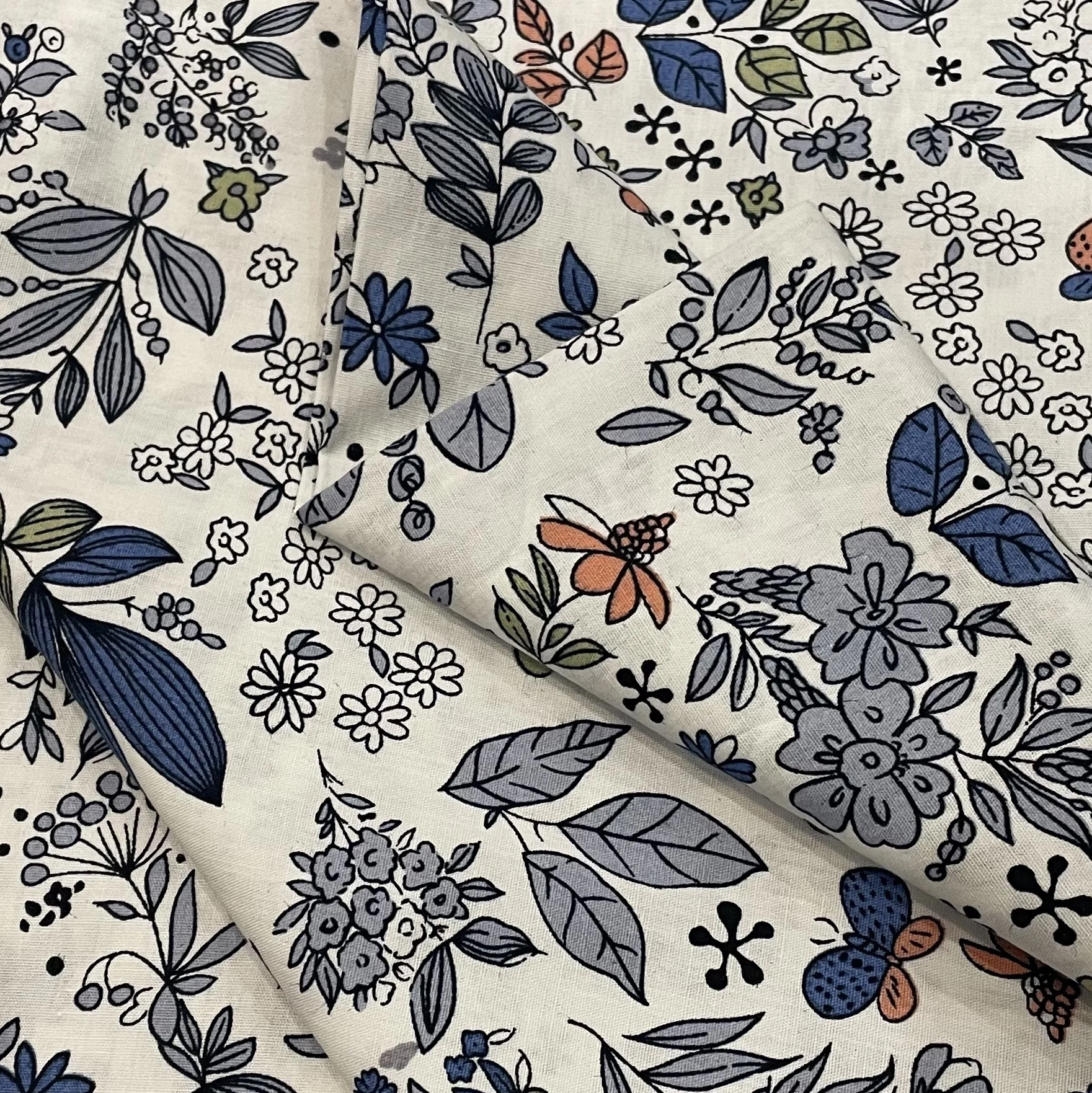 Pastoral Freshness Flowers and Plants 100% Cotton 40S Like Liberty Fabric Printed For Sewing Cloth Dress Skirt Kids  Poplin DlY