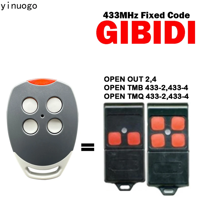 

For Clone GIBIDI Remote Control 433MHz Fixed Code OEN OUT 2 4 TMB 433-2 433-4 TMQ 433-2 433-4 Garage Door Remote Control Opener
