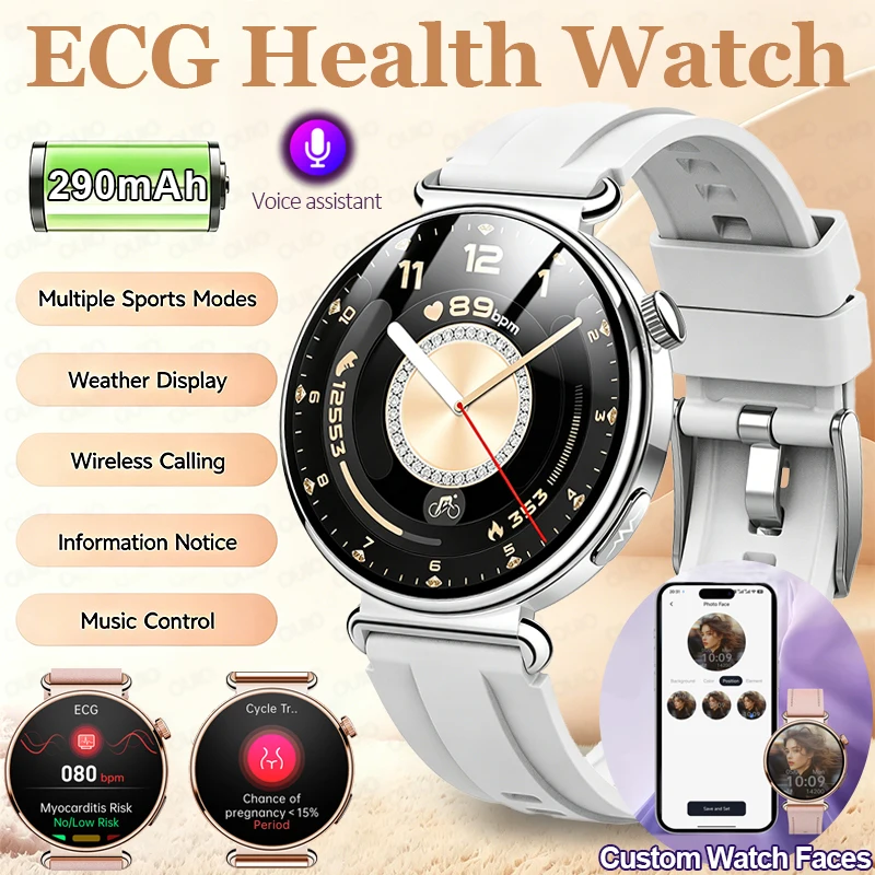 

New ECG Health Smart Watch Body Composition BMI Women's Health Sleep Monitor HR &SpO2 Multi-Sport Modes IP68 BT Call Smart Watch