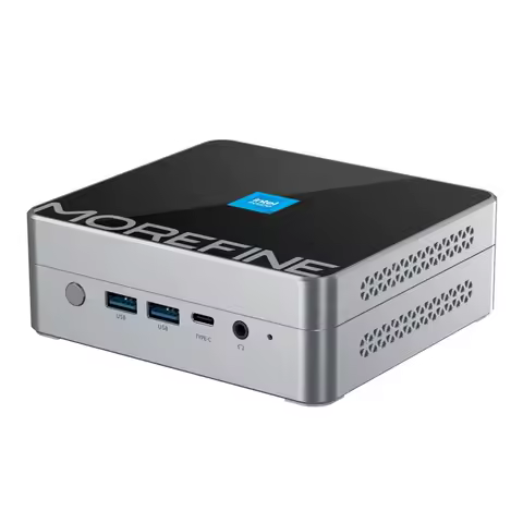 MOREFINE M9S-Mini PC N100 DDR5 Portable Mini PC 2.5G Dual Ethernet Port Gaming Mini Computer HD-MI2 DP1.4 Minipc BT5.2