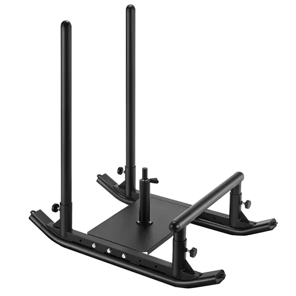 

Steel Weight Sled for Athletic Training, FitnStrength with Handle, Fits 1/2' Plates, Black