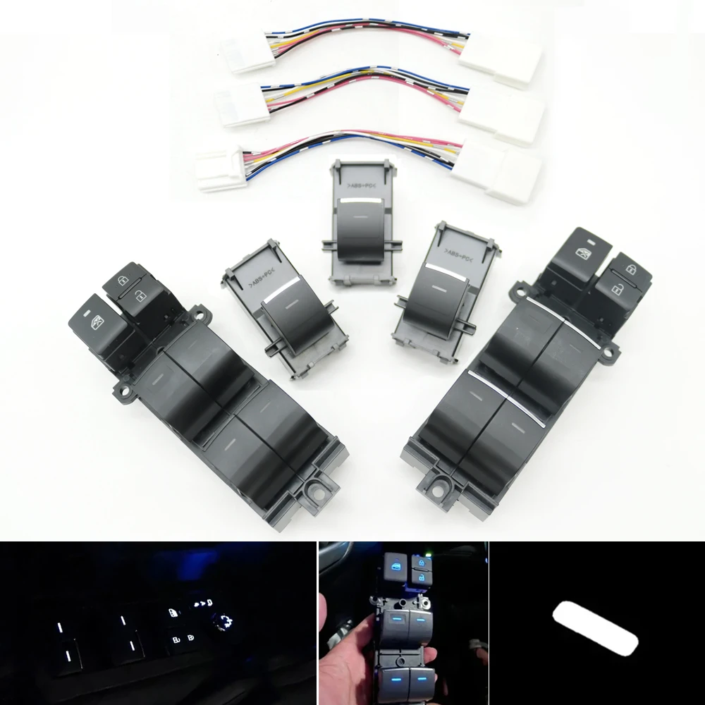 

LED Backlight Electric Window Glass Lifter Switch For Toyota BZ4X Avalon Yaris Karis Sienna RAV4 Corolla C-HR Camry Highlander
