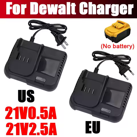 Battery Charger Replacement Fit For Dewalt 21V Lithium Battery DCB200 DCB201DCB609 DCB182 DCB204 Battery Charger EU US Plug