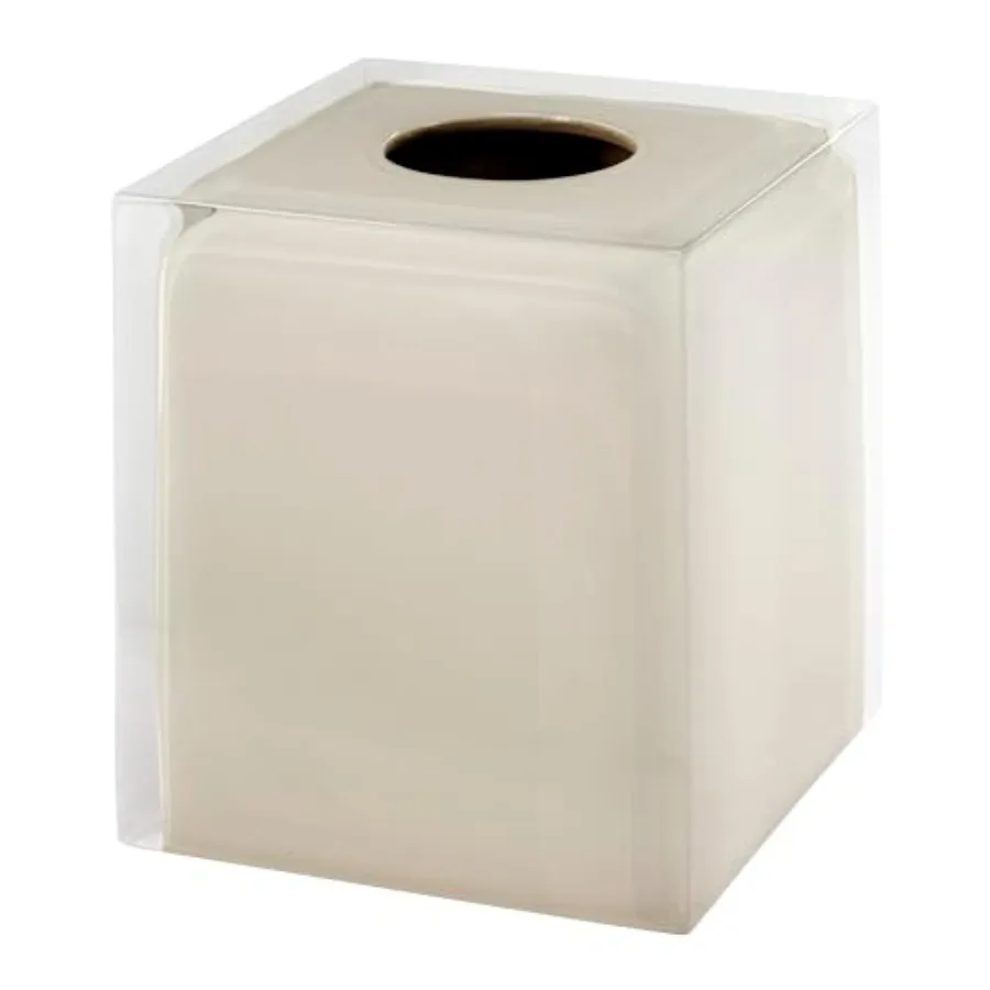 

Clear Hand-Painted Resin with Linen Look Modern Home Decor Perfect for Bathrooms Bedrooms Kitchens or Offices Marina