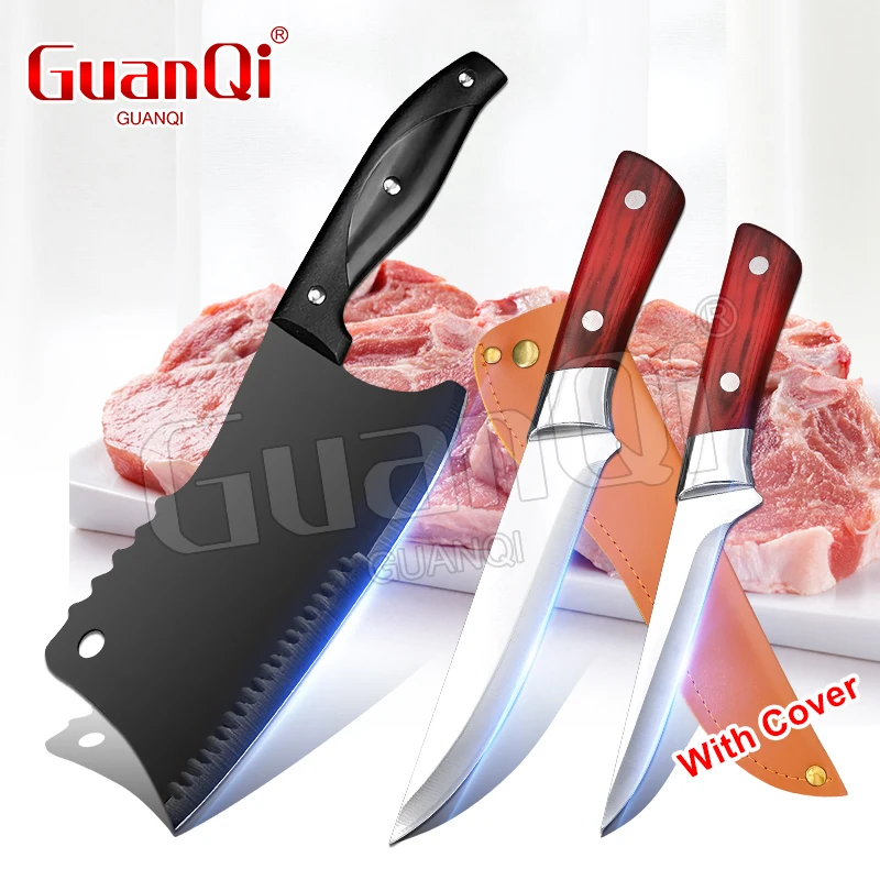 

Professional Cleaver Knife High-carbon Clad Steel Kitchen Knife Meat Cleaver Chopper Chef Knife Boning Knife Handmade Forged